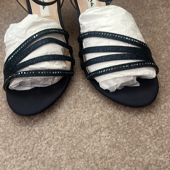 Nina Navy Strappy Heels - Picture 5 of 8